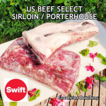 Beef Sirloin America US SELECT (Striploin / New York Strip / Has Luar) frozen whole cuts +/- 5.5 kg/pc (price/kg) brand USDA SWIFT (in stock)